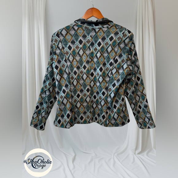 Christopher & Banks Petite P L Open Front Blazer Jacket large - Picture 4 of 12